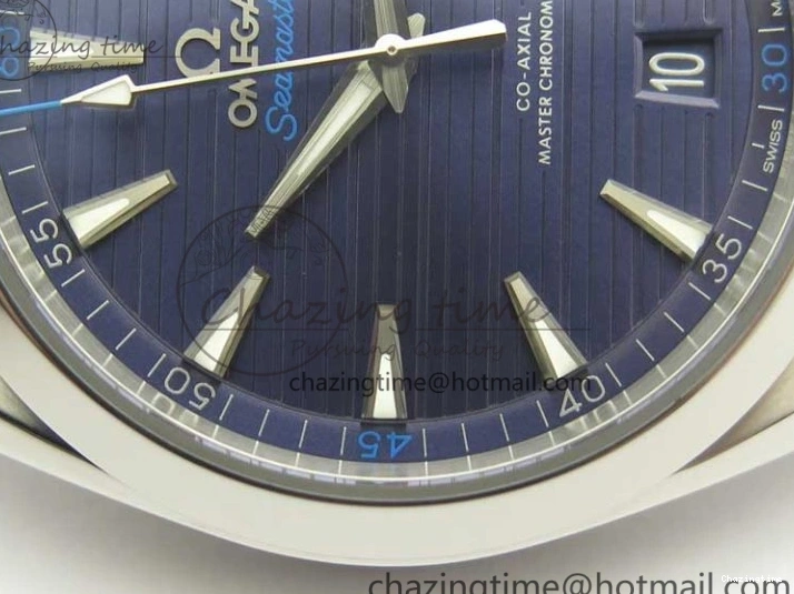 0425 Aqua Terra 150M Master Chronometers VSF 1:1 Best Edition Deep Blue Dial Silver Hand on SS Bracelet A8900 Super Clone HighPerformance 8013